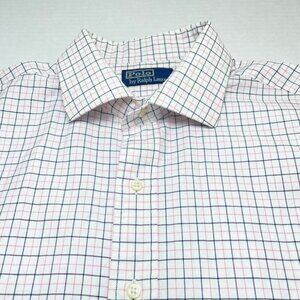 Polo Ralph Lauren Men's Shirt - White Check - Size XL (17.5x36/37) - GUC